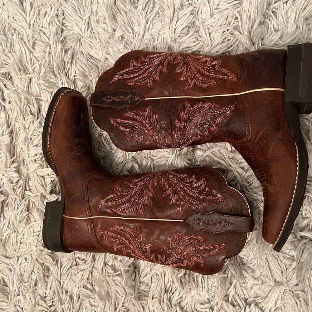 Ariat Kids Brown and Pink Western Boots